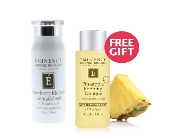 Black Friday Sale Eminence Organic GWP Strawberry Dermafoliant and Pineapple Toner
