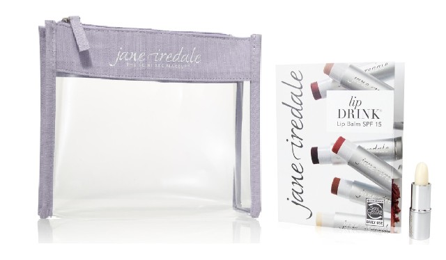 black friday gwp jane iredale cosmetics bag and mini lip drink sheer.jpg