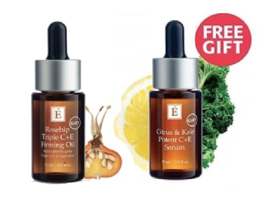 Black Friday GWP Eminence Organics Citrus & Kale Serum and Rosehip C & E Oil